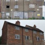 Last remaining Weavers' Cottages </br>Horsefair, Kidderminster</br>Before and After